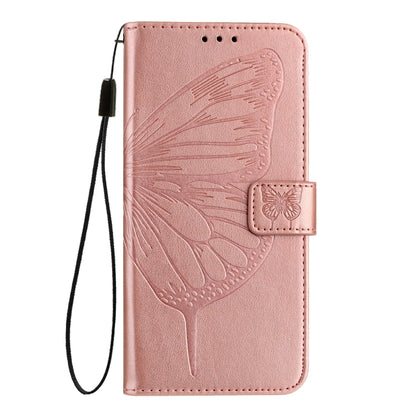 For Blackview A53 Embossed Butterfly Leather Phone Case(Rose Gold) - More Brand by buy2fix | Online Shopping UK | buy2fix