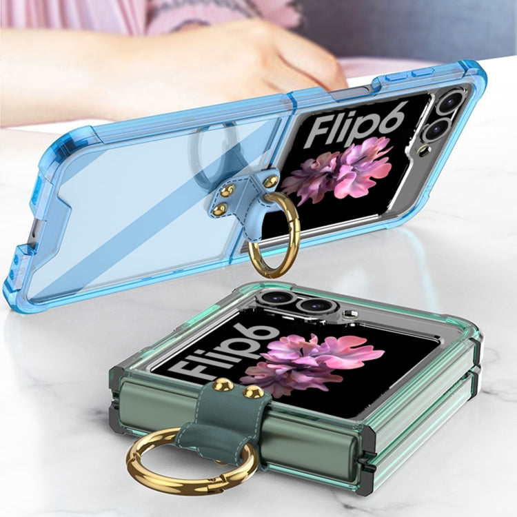 For Samsung Galaxy Z Flip6 GKK Airbag Ring Full Coverage Phone Case(Transparent) - Galaxy Z Flip6 5G Cases by GKK | Online Shopping UK | buy2fix