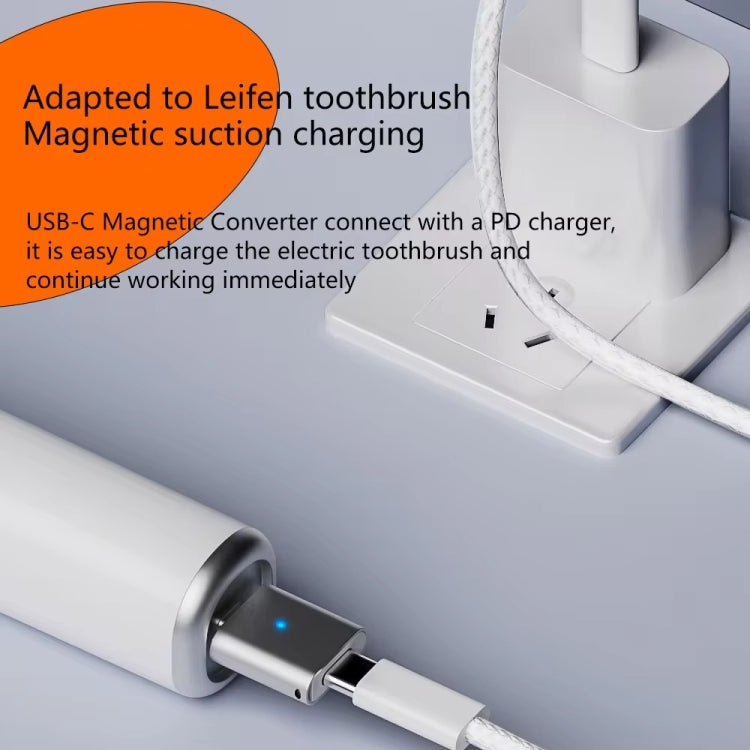 For Laifen Electric Toothbrush Magnetic Charging Adapter(8 Pin Female to Straight Head) - Toothbrushes by buy2fix | Online Shopping UK | buy2fix