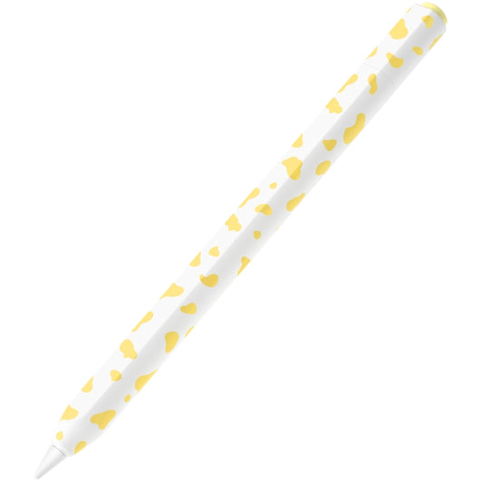 For Apple Pencil USB-C Cow Pattern Stylus Silicone Protective Cover(Yellow) - Pencil Accessories by buy2fix | Online Shopping UK | buy2fix