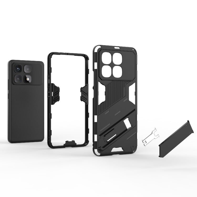 For Redmi K70 Ultra Global Punk Armor 2 in 1 PC + TPU Phone Case with Holder(Red) - Xiaomi Cases by buy2fix | Online Shopping UK | buy2fix