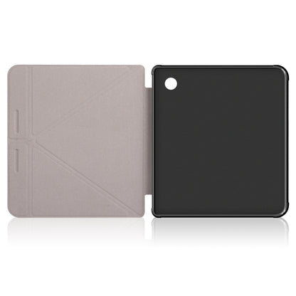 For Kobo Libra Colour 2024 Solid Color Deformation TPU Leather Smart Tablet Case(Black) - Others by buy2fix | Online Shopping UK | buy2fix