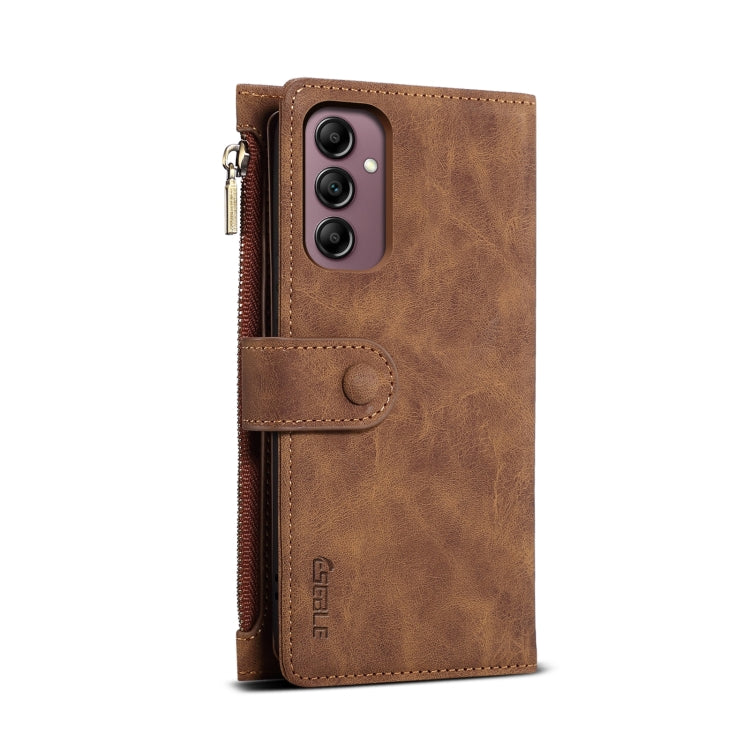 For Samsung Galaxy S25 5G ESEBLE Retro Frosted RFID Flip Leather Phone Case(Brown) - Galaxy S25 5G Cases by ESEBLE | Online Shopping UK | buy2fix