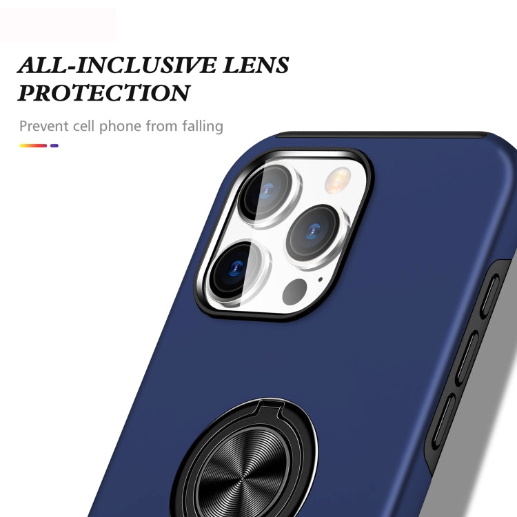 For iPhone 16 Pro Magnetic Ring Holder Phone Case(Navy Blue) - iPhone 16 Pro Cases by buy2fix | Online Shopping UK | buy2fix