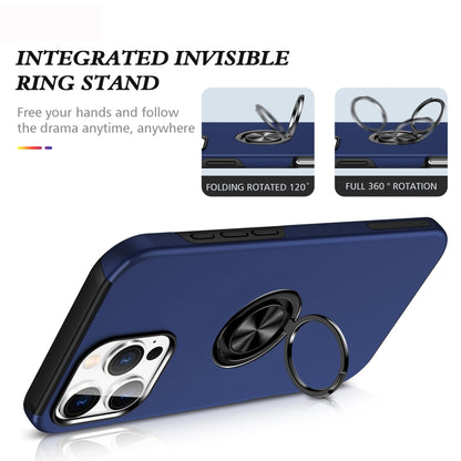 For iPhone 16 Pro Magnetic Ring Holder Phone Case(Navy Blue) - iPhone 16 Pro Cases by buy2fix | Online Shopping UK | buy2fix