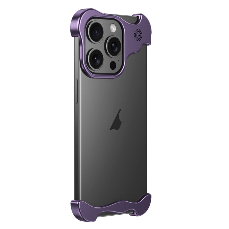 For iPhone 15 Pro Aromatherapy Alloy Frameless Phone Case(Purple) - iPhone 15 Pro Cases by buy2fix | Online Shopping UK | buy2fix