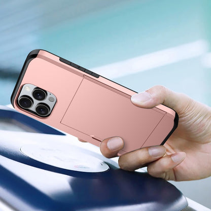 For iPhone 16 Pro Shockproof Armor Phone Case with Card Slot(Rose Gold) - iPhone 16 Pro Cases by buy2fix | Online Shopping UK | buy2fix