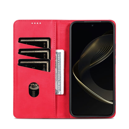 For Samsung Galaxy S25 Ultra 5G AZNS Magnetic Calf Texture Flip Leather Phone Case(Red) - Galaxy S25 Ultra 5G Cases by AZNS | Online Shopping UK | buy2fix