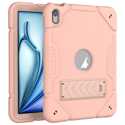 For iPad Air 11 2025 / 2024 Armor Holder Silicone Hybrid PC Tablet Case(Rose Gold) - iPad Air 11 2025 / 2024 Cases by buy2fix | Online Shopping UK | buy2fix