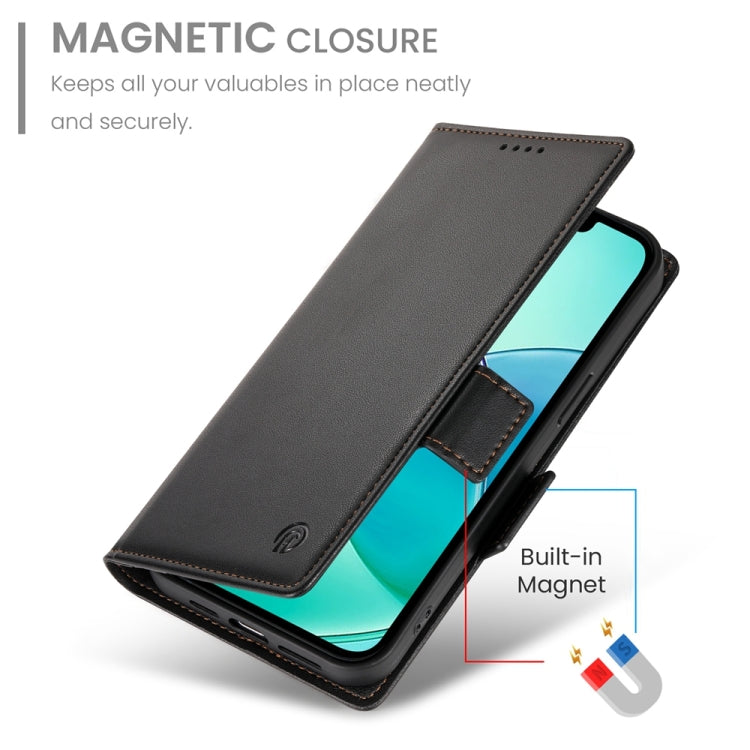 For iPhone SE 2024 Side Buckle Magnetic Frosted Leather Phone Case(Black) - More iPhone Cases by buy2fix | Online Shopping UK | buy2fix