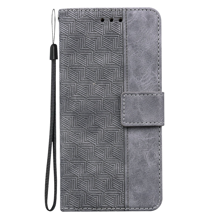 For Xiaomi Redmi K70 Pro / K70 Geometric Embossed Leather Phone Case(Grey) - K70 Cases by buy2fix | Online Shopping UK | buy2fix