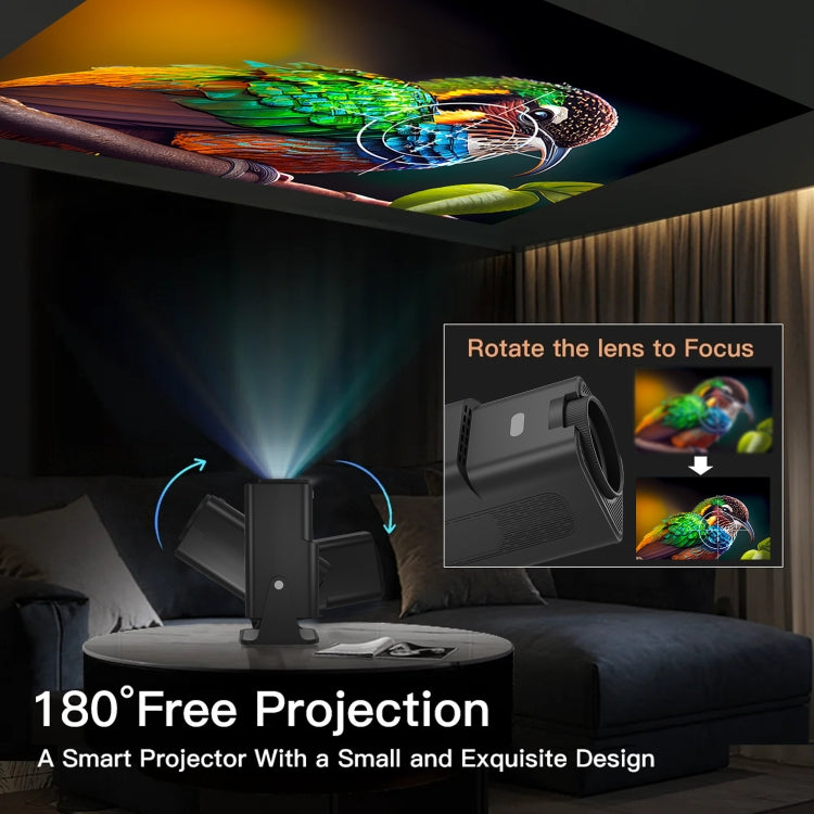 Y6S 4K Android 12.0 Portable Home HD Mini WiFi Projector(US Plug) - Mini Projector by buy2fix | Online Shopping UK | buy2fix