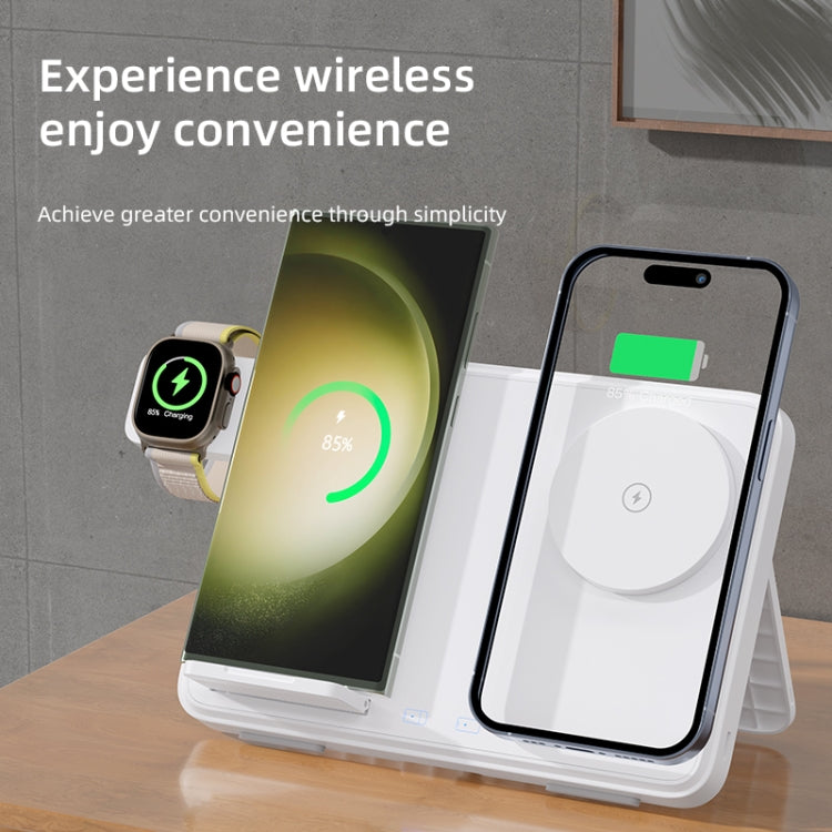 C30 15W 3 in 1 Magnetic Wireless Charger with Night Light(Black) - Wireless Charger by buy2fix | Online Shopping UK | buy2fix