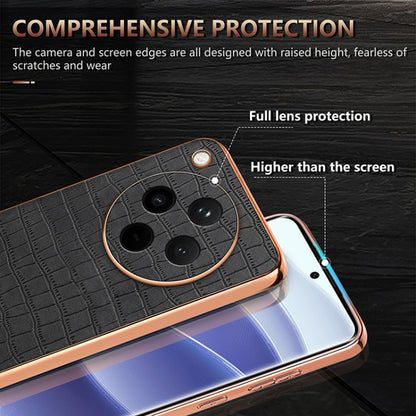 For OPPO Find X8 AZNS Electroplated Frame Crocodile Texture Full Coverage Phone Case(Green) - Find X8 Cases by AZNS | Online Shopping UK | buy2fix