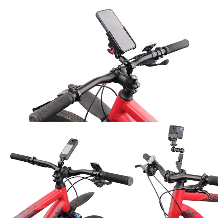 Bicycle Handlebar Holder Pea Clip Phone Clamp 40cm Rod Set - Bicycle Handlebar Mount by buy2fix | Online Shopping UK | buy2fix