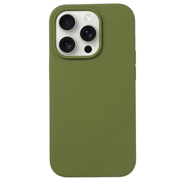 For iPhone 16 Pro Liquid Silicone Phone Case(Pine Green) - iPhone 16 Pro Cases by buy2fix | Online Shopping UK | buy2fix