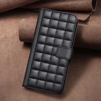 For iPhone 16 Plus Square Texture Leather Phone Case(Black) - iPhone 16 Plus Cases by buy2fix | Online Shopping UK | buy2fix