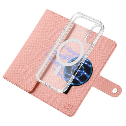 For iPhone 14 Plus ViLi GHA-C Series RFID MagSafe Magnetic Flip Leather Phone Case(Pink) - iPhone 14 Plus Cases by ViLi | Online Shopping UK | buy2fix