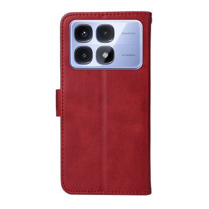 For Redmi K70 Ultra Classic Calf Texture Flip Leather Phone Case(Red) - Xiaomi Cases by buy2fix | Online Shopping UK | buy2fix