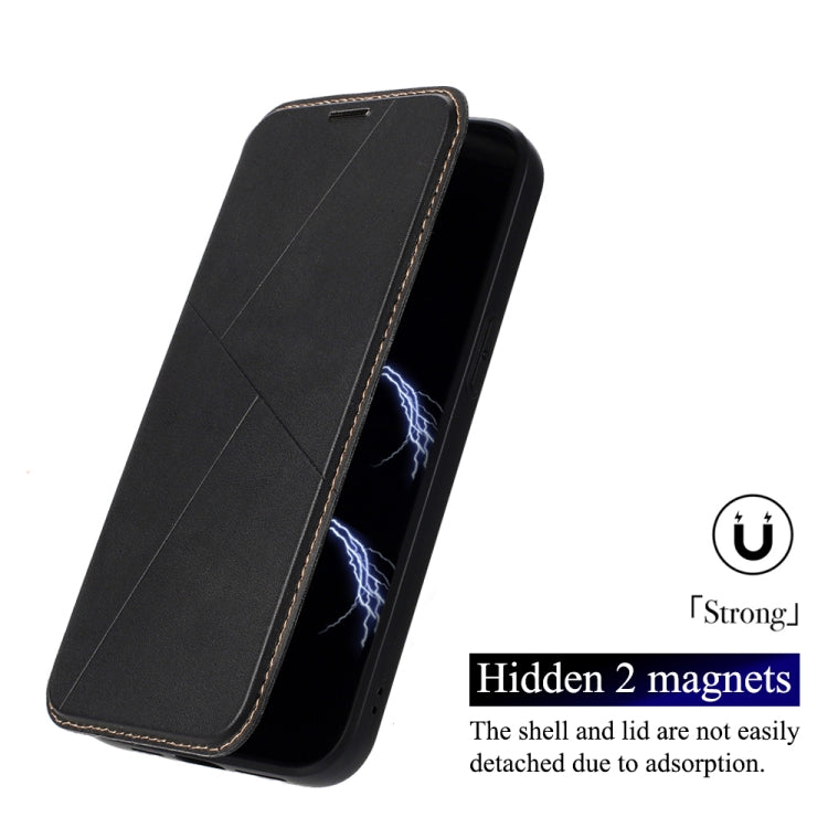 For iPhone 16 Pro Magnetic Armor Series RFID Card Slots Leather Phone Case(Black) - iPhone 16 Pro Cases by buy2fix | Online Shopping UK | buy2fix