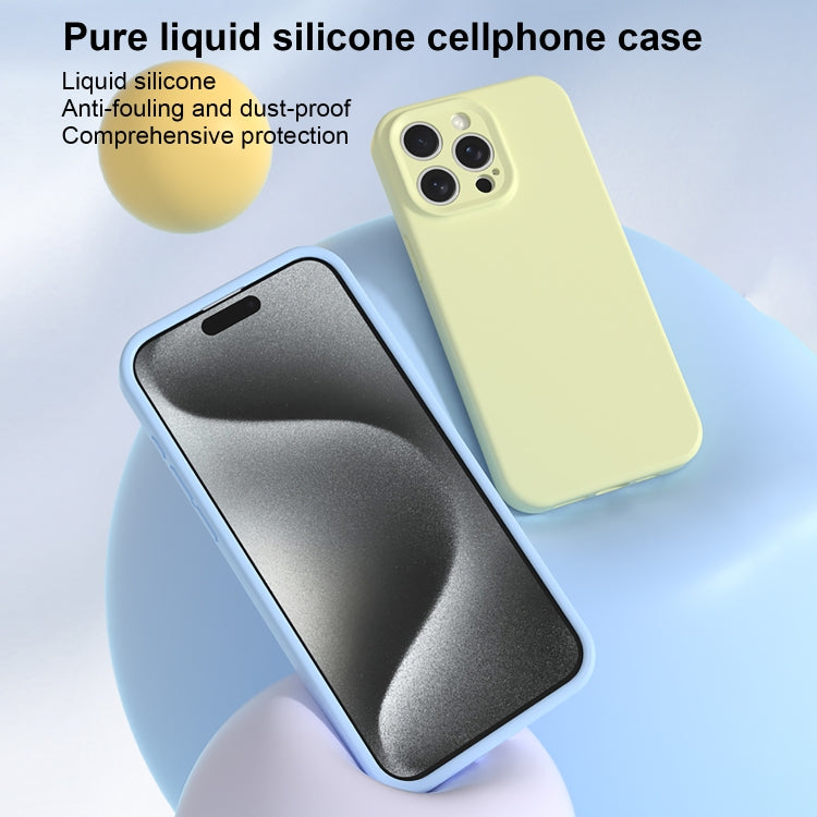 For iPhone 16 Plus Precise Hole Liquid Silicone Jelly Color Full Coverage Phone Case(Mint Green) - iPhone 16 Plus Cases by buy2fix | Online Shopping UK | buy2fix