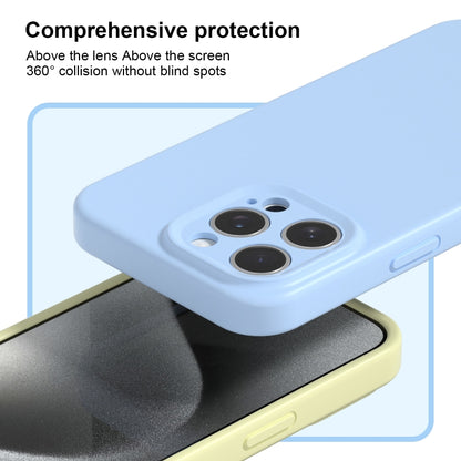 For iPhone 16 Plus Precise Hole Liquid Silicone Jelly Color Full Coverage Phone Case(Glacier Blue) - iPhone 16 Plus Cases by buy2fix | Online Shopping UK | buy2fix