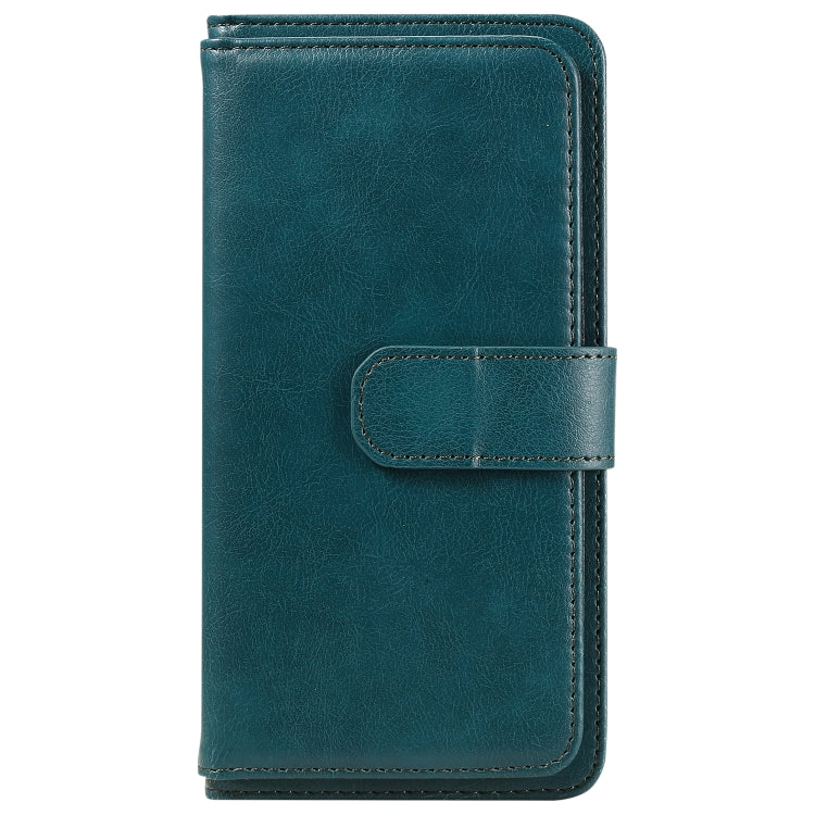 For Redmi K70 Multi-Function Wallet 10 Card Slots Leather Phone Case(Dark Green) - K70 Cases by buy2fix | Online Shopping UK | buy2fix