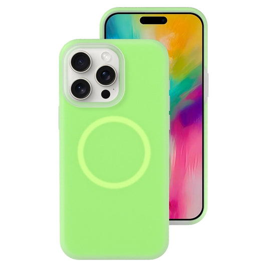 For iPhone 16 Pro Max Jelly Liquid Silicone MagSafe Magnetic Phone Case(Green) - iPhone 16 Pro Max Cases by buy2fix | Online Shopping UK | buy2fix