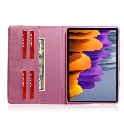 For Samsung Galaxy Tab S7 T870 (2020) 3D Colored Drawing Horizontal Flip Leather Case with Holder & Card Slot & Wallet & Handle(Magnolia) - Other Galaxy Tab PC by buy2fix | Online Shopping UK | buy2fix