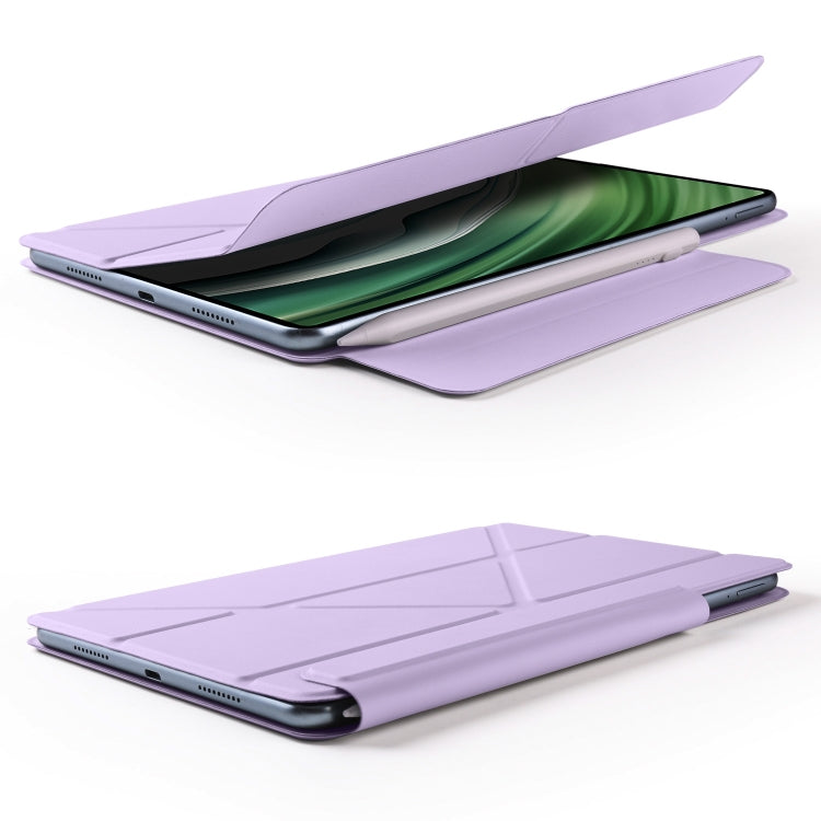 For Huawei MatePad Pro 11 2024 / 2022 Fixed Buckle Magnetic Deformation Leather Tablet Case(Purple) - Huawei by buy2fix | Online Shopping UK | buy2fix