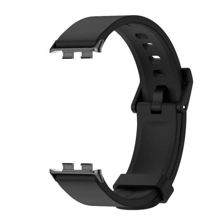 For Honor Band 9 MIJOBS Solid Color Silicone Watch Band(Black) - Watch Bands by MIJOBS | Online Shopping UK | buy2fix