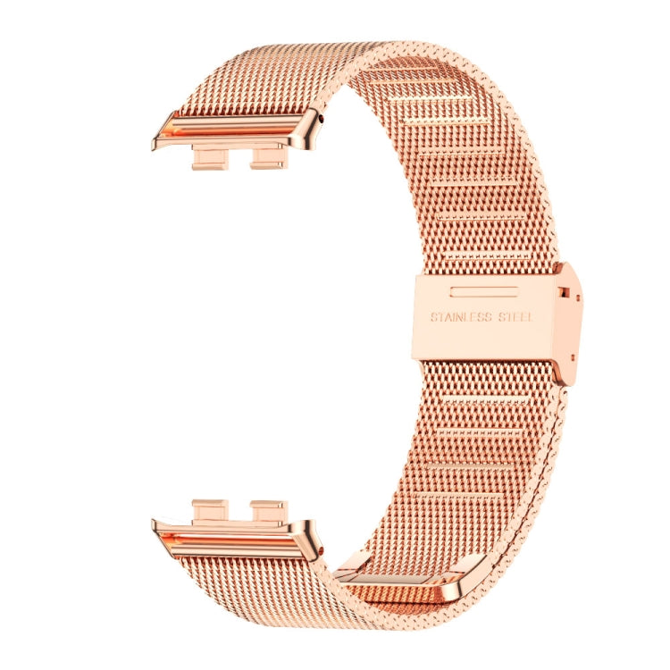 For Honor Band 9 MIJOBS Milan Buckle Stainless Steel Watch Band(Rose Gold) - Watch Bands by MIJOBS | Online Shopping UK | buy2fix