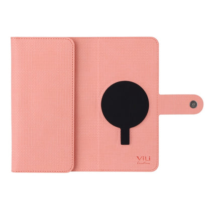 For Samsung Galaxy S24 5G ViLi GHA-C Series RFID MagSafe Magnetic Flip Leather Phone Case(Pink) - Galaxy S24 5G Cases by ViLi | Online Shopping UK | buy2fix