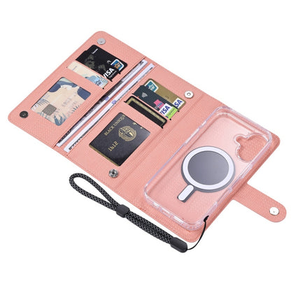 For Samsung Galaxy S24 5G ViLi GHA-C Series RFID MagSafe Magnetic Flip Leather Phone Case(Pink) - Galaxy S24 5G Cases by ViLi | Online Shopping UK | buy2fix