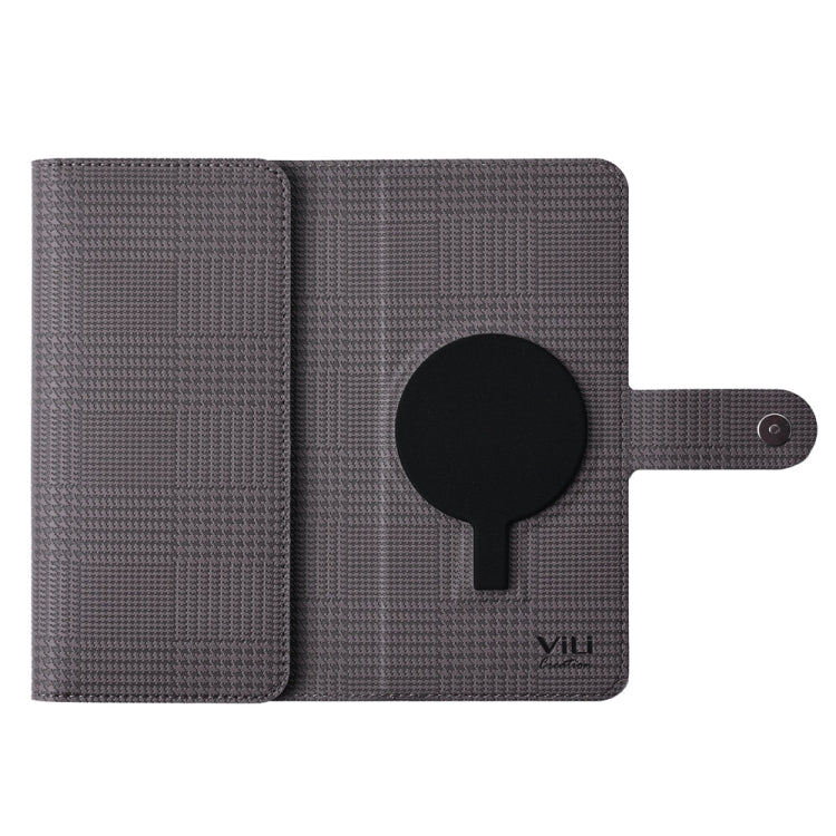 For Samsung Galaxy S24 5G ViLi GHB-C Series RFID MagSafe Magnetic Flip Leather Phone Case(Grey) - Galaxy S24 5G Cases by ViLi | Online Shopping UK | buy2fix