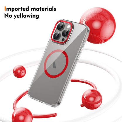 For iPhone 16 Pro Ice Feel HD Transparent MagSafe PC Full Coverage Phone Case(Red) - iPhone 16 Pro Cases by buy2fix | Online Shopping UK | buy2fix