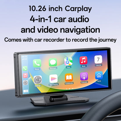 Yesido KM19 10.26 inch Center Console CarPlay Portable Car Video Navigation with Driving Recorder(Black) - Car MP3 & MP4 & MP5 by Yesido | Online Shopping UK | buy2fix