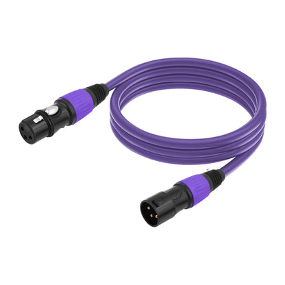 JC1015 XLR 3pin Male to Female Audio Cable, Length:3m(Purple) - Microphone Audio Cable & Connector by buy2fix | Online Shopping UK | buy2fix