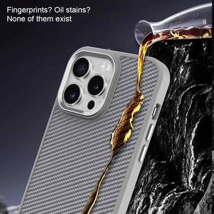 For iPhone 15 Plus Carbon Fiber Texture MagSafe Magnetic Shockproof Phone Case(Black) - iPhone 15 Plus Cases by buy2fix | Online Shopping UK | buy2fix