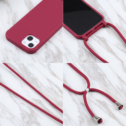 For iPhone 16 Pro Candy Colors TPU Protective Phone Case with Lanyard (Red) - iPhone 16 Pro Cases by buy2fix | Online Shopping UK | buy2fix