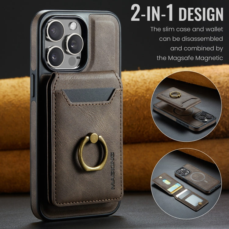 For iPhone 12 Pro DG.MING K1 MagSafe Detachable Wallet RFID Back Cover Phone Case(Coffee) - iPhone 12 / 12 Pro Cases by DG.MING | Online Shopping UK | buy2fix