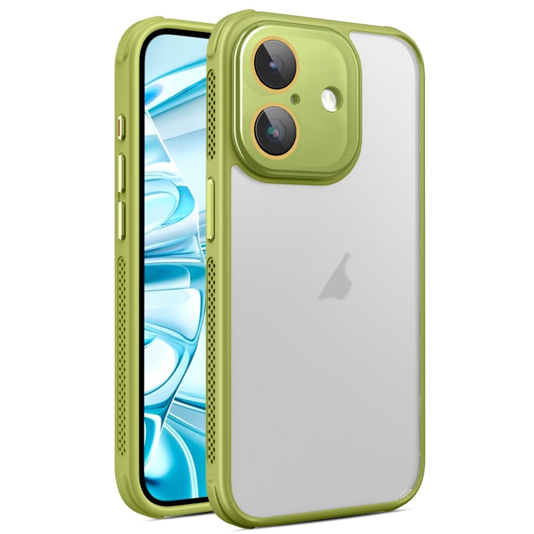 For iPhone 16 Side Cooling Skin Feel Frosted Phone Case(Green) - iPhone 16 Cases by buy2fix | Online Shopping UK | buy2fix