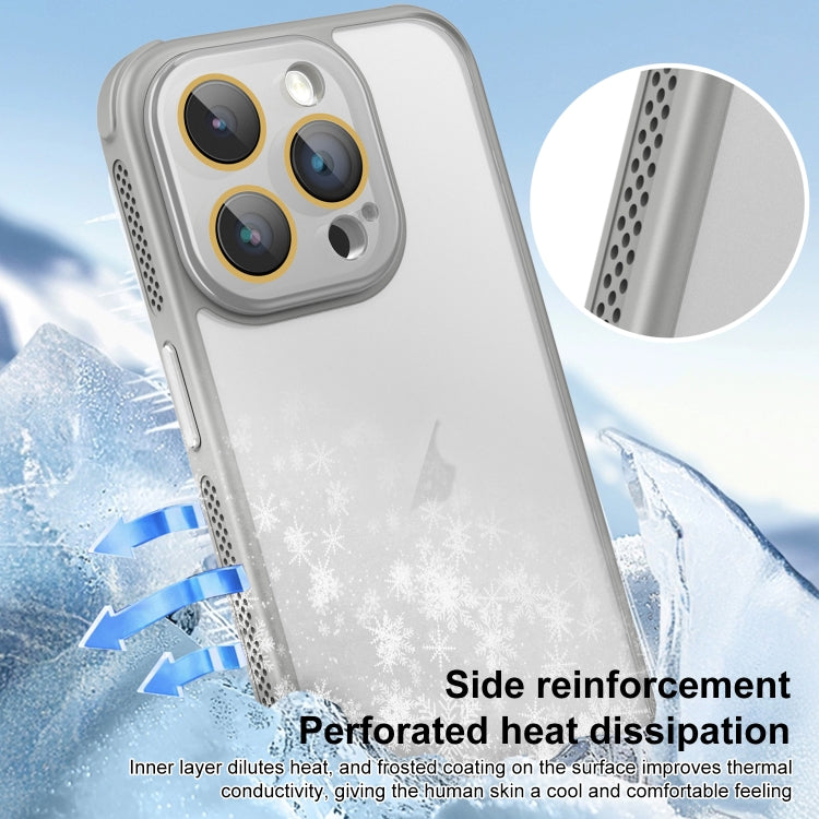 For iPhone 16 Pro Side Cooling Skin Feel Frosted Phone Case(Black) - iPhone 16 Pro Cases by buy2fix | Online Shopping UK | buy2fix