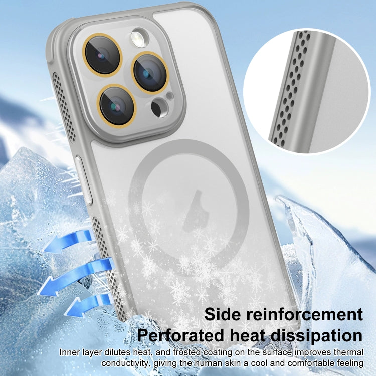 For iPhone 16 Plus Side Cooling Skin Feel Frosted MagSafe Magnetic Phone Case(Green) - iPhone 16 Plus Cases by buy2fix | Online Shopping UK | buy2fix