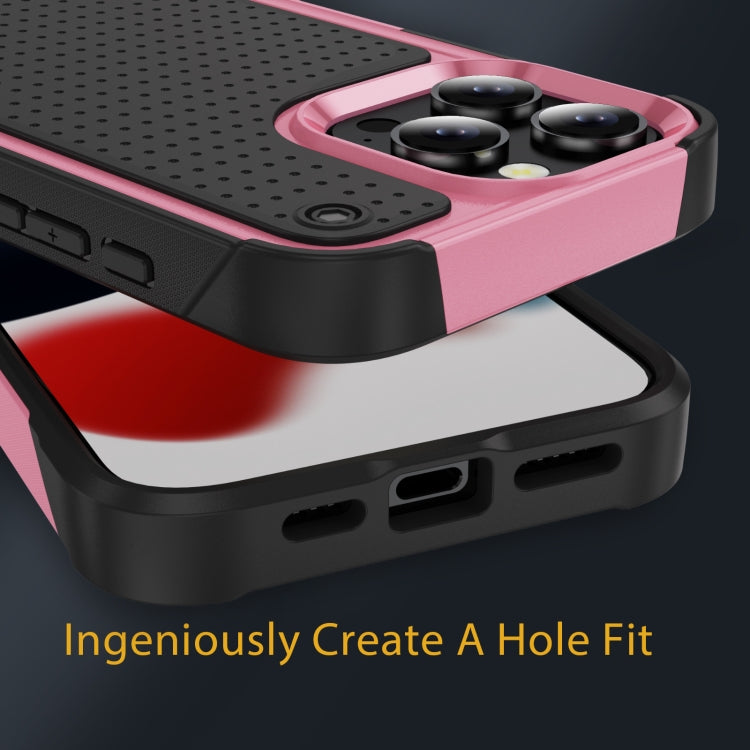 For iPhone 16 Pro Max PC + TPU Shockproof Protective Phone Case(Pink+Black) - iPhone 16 Pro Max Cases by buy2fix | Online Shopping UK | buy2fix