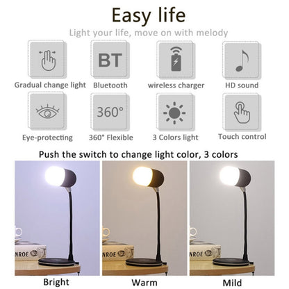 L4 Multifunctional Wireless Charging LED Desk Lamp with Bluetooth 5.0 Speaker(Green) - Desk Lamps by buy2fix | Online Shopping UK | buy2fix