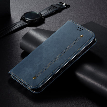 For Redmi K70 Ultra 5G Denim Texture Casual Style Horizontal Flip Leather Case(Blue) - Xiaomi Cases by buy2fix | Online Shopping UK | buy2fix