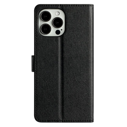 For iPhone 16 Pro Silk Texture Horizontal Flip Leather Phone Case(Black) - iPhone 16 Pro Cases by buy2fix | Online Shopping UK | buy2fix