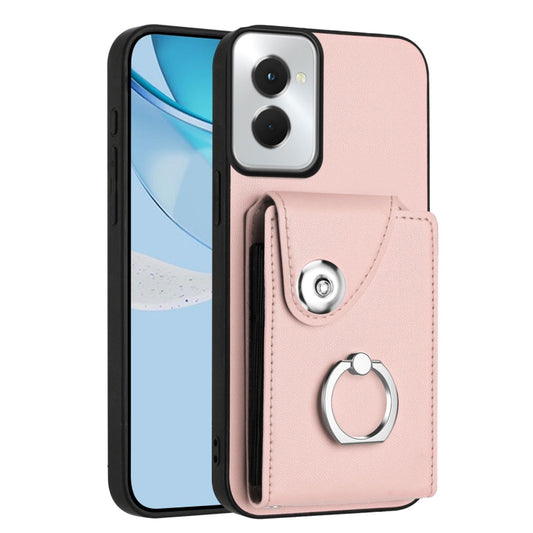 For Motorola Moto G Power 2024 5G Organ Card Bag Ring Holder Phone Case(Pink) - Motorola Cases by buy2fix | Online Shopping UK | buy2fix