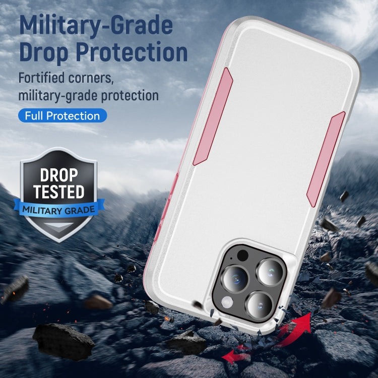 For iPhone 16 Pro Max Pioneer Armor Heavy Duty PC + TPU Phone Case(White+Pink) - iPhone 16 Pro Max Cases by buy2fix | Online Shopping UK | buy2fix